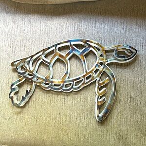 SEA TURTLE METAL WALL ART HAND MADE DESIGNER ARTIST UNIQUE
